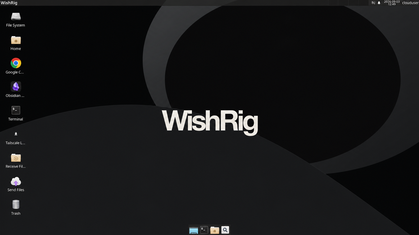WishRig cloud desktop